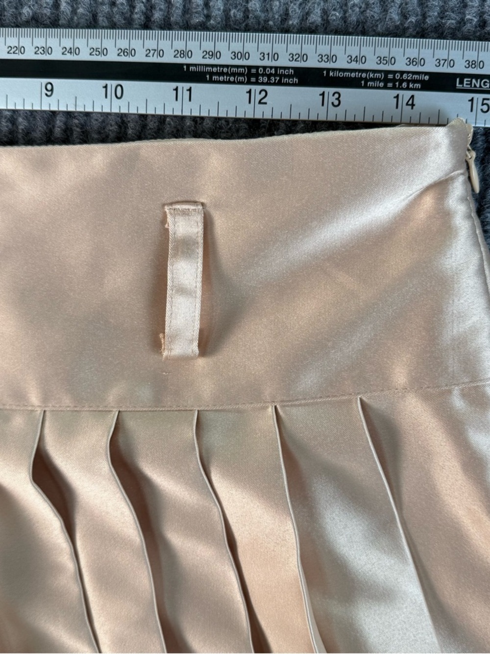 Baby Phat Satin Pleated Mini Skirt in Champagne Blush - Picture 6 of 7